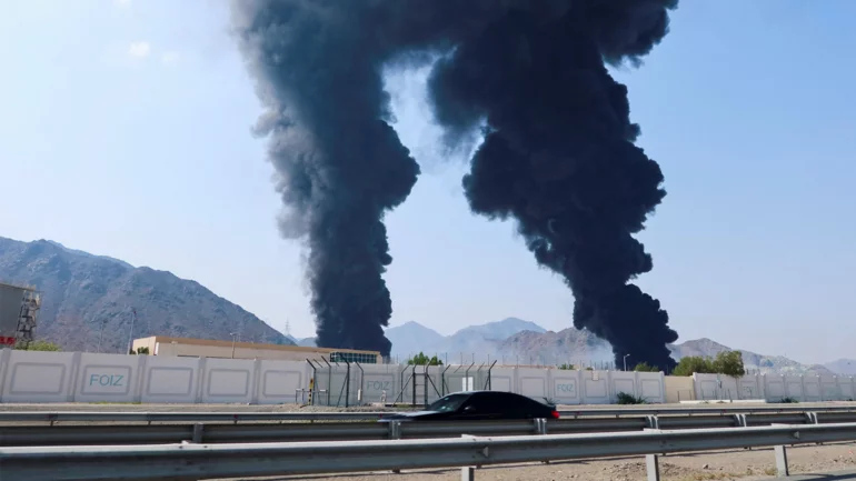 Some oil loading operations suspended after fire in UAE's Fujairah