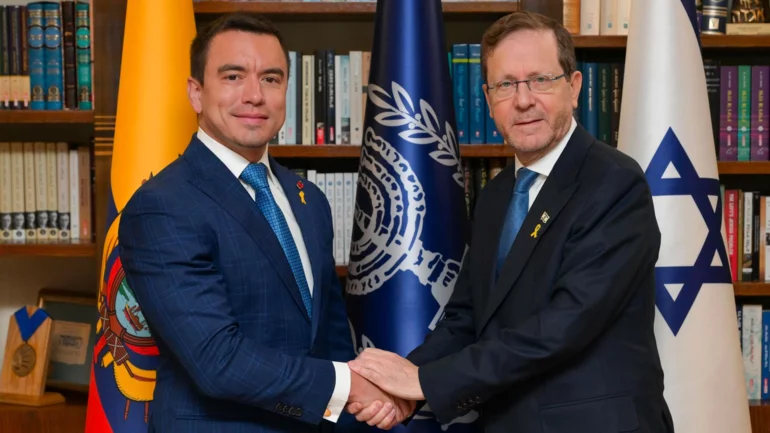 Ecuador’s President visits Israel, signaling deeper bilateral ties
