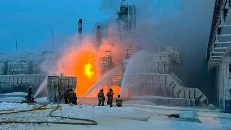Russia suspends operations at fuel export terminal after suspected Ukrainian drone attack